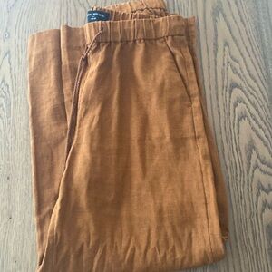 Linen wide leg capri pants . Banana Republic